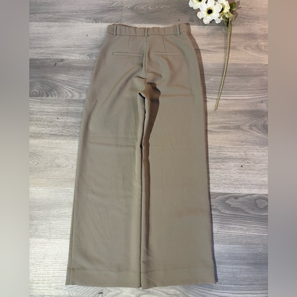 Abercrombie & Fitch Sloane Tailored Tan Wide-Leg Pants - Picture 14 of 16